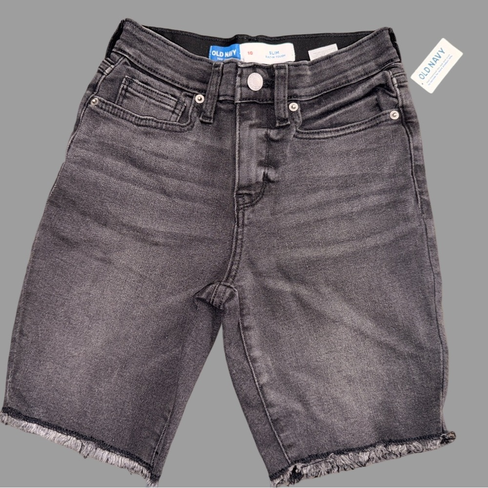Old Navy Boys Denim Shorts | 3 Pairs | Size 10 Slim Fit | Like New - Picture 7 of 8